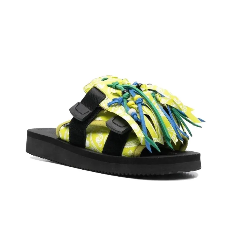 Alanui X Suicoke Paisley-print Fringed Sandals-1