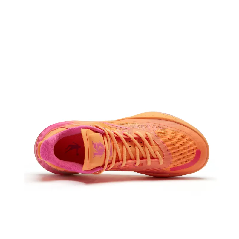 QIAODAN Sharp RISE Solar Storms Cushioning Anti Slip And Wear Resistant Low Top Basketball Shoes Men's Orange Pink-2