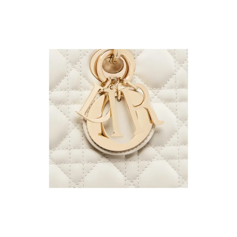 DIOR Lady D JOY Sheepskin Lady Dior Bag, Handbag, Shoulder Bag, Crossbody Bag, Handbag Women's White-6