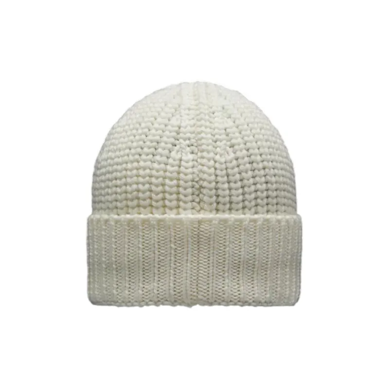 Moncler Virgin Wool Beanies Men's White-1