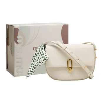 MISS MUSI Cow Leather Saddle Bag Shoulder Bag Crossbody Bag Regular Women's Multicolor