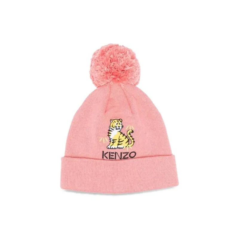 KENZO Kids Tiger motif Knitted Beanie-0