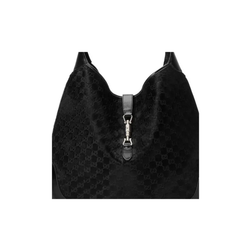 GUCCI Jackie 1961 Small Horse Leather Handbag Shoulder Bag Women's Black-8
