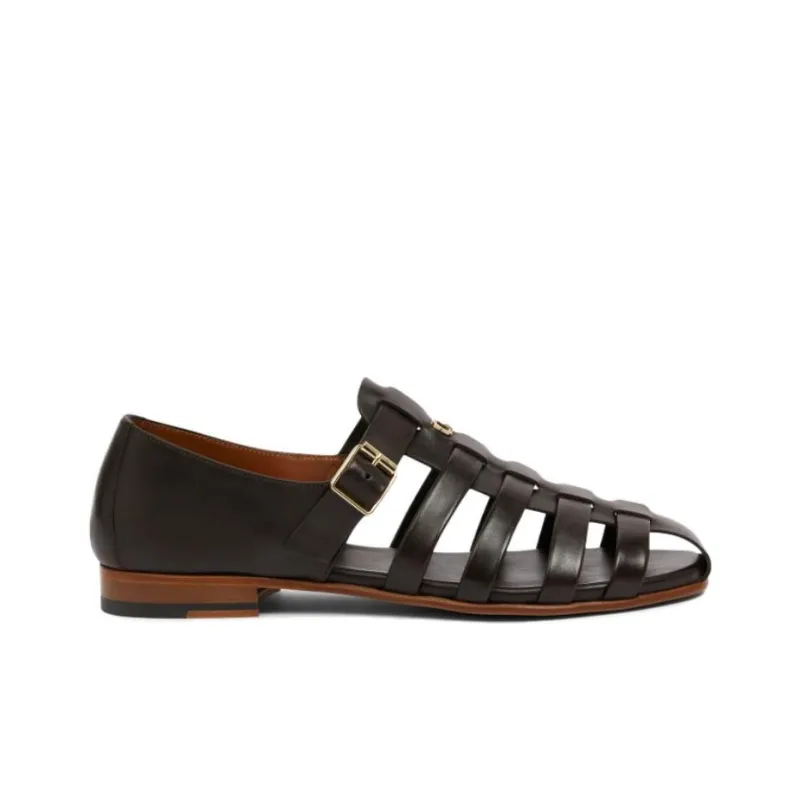 Malone Souliers Roman Sandals Men's Black-1