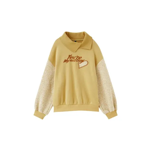 OUNIXUE Sweatshirts Women's Yellow