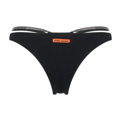 HERON PRESTON Rhinestone-tape Bikini Bottoms