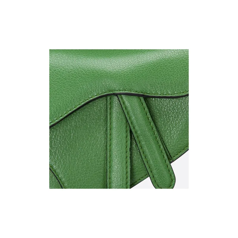 DIOR Sheepskin Saddle Bag Handheld Shoulder Bag Crossbody Bag Handbag Extra Mini Women's Green-5