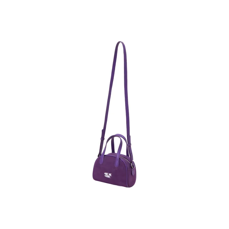 Crying Center PU Material Boston Bag, Crossbody Handbag Women's Purple-1