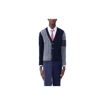 THOM BROWNE 4 Bar Stripe Detailed Cardigan