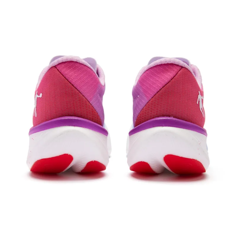 QIAODAN F\PB3.0 Cushioned Slip Resistant Abrasion Resistant Low Top Marathon Running Shoes Men's Blue Pink-3