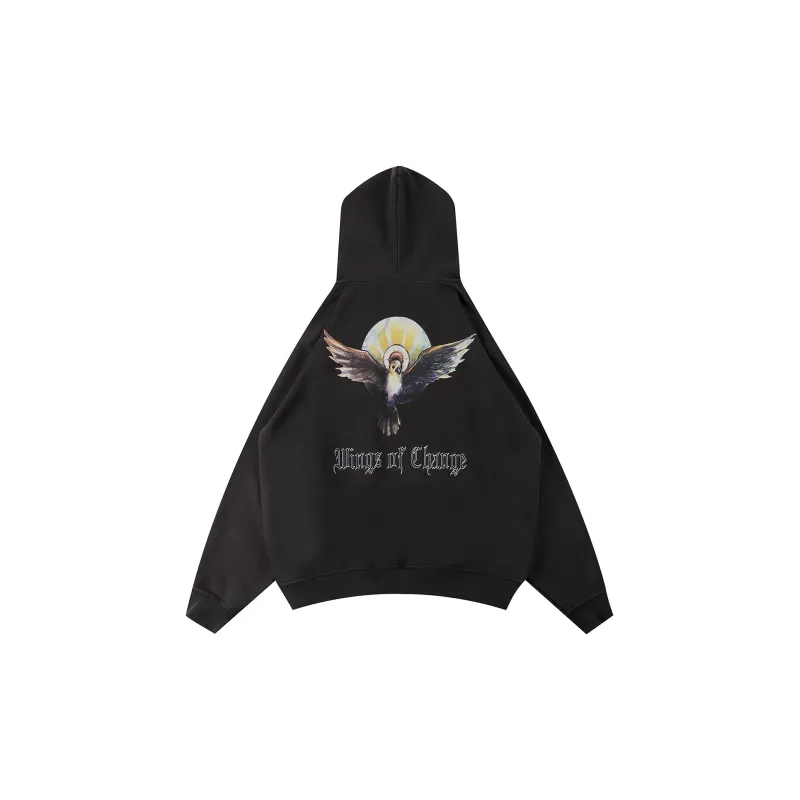 False Perception Sweatshirts Unisex Washed Black-1