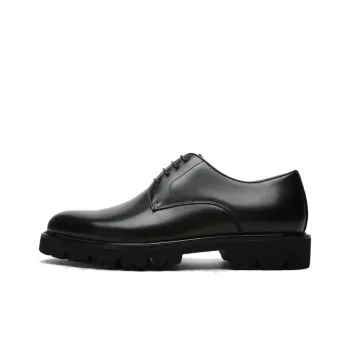 CROWN Dress Shoes Men's Black One Yard Larger