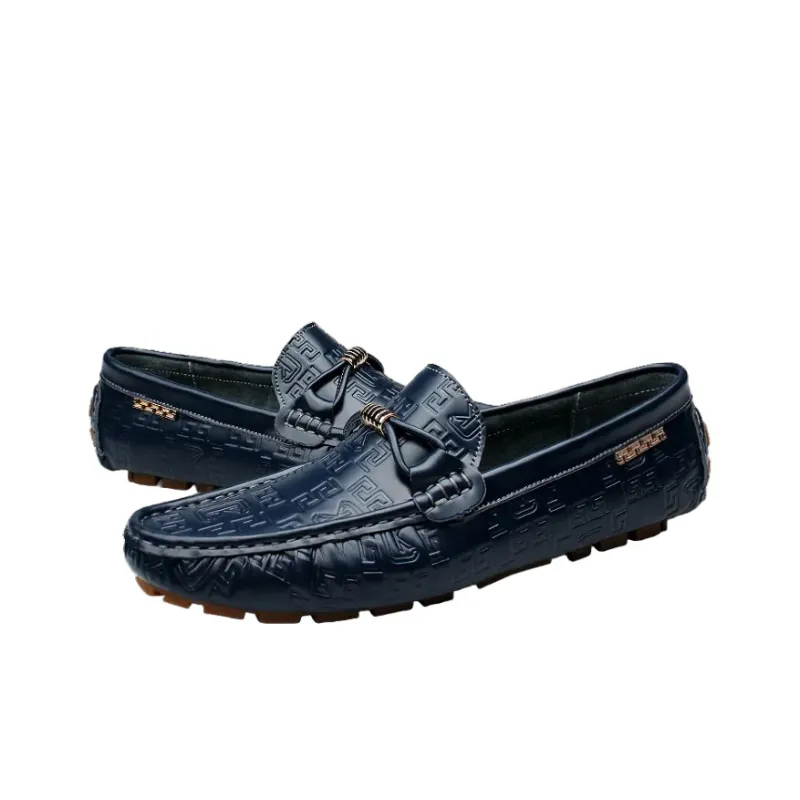 CKVUSAMG Gommino Loafers Men Black/White/Blue-10