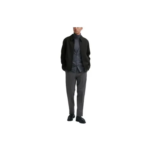 UNIQLO Suit Trousers Men Dark Gray