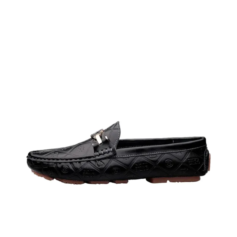CKVUSAMG Gommino Loafers Men Black/White/Blue-8