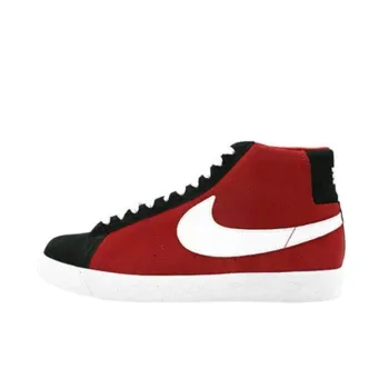 Nike SB Blazer Varsity Durable Breathable Mid Top Skateboard Shoes Unisex Red Black