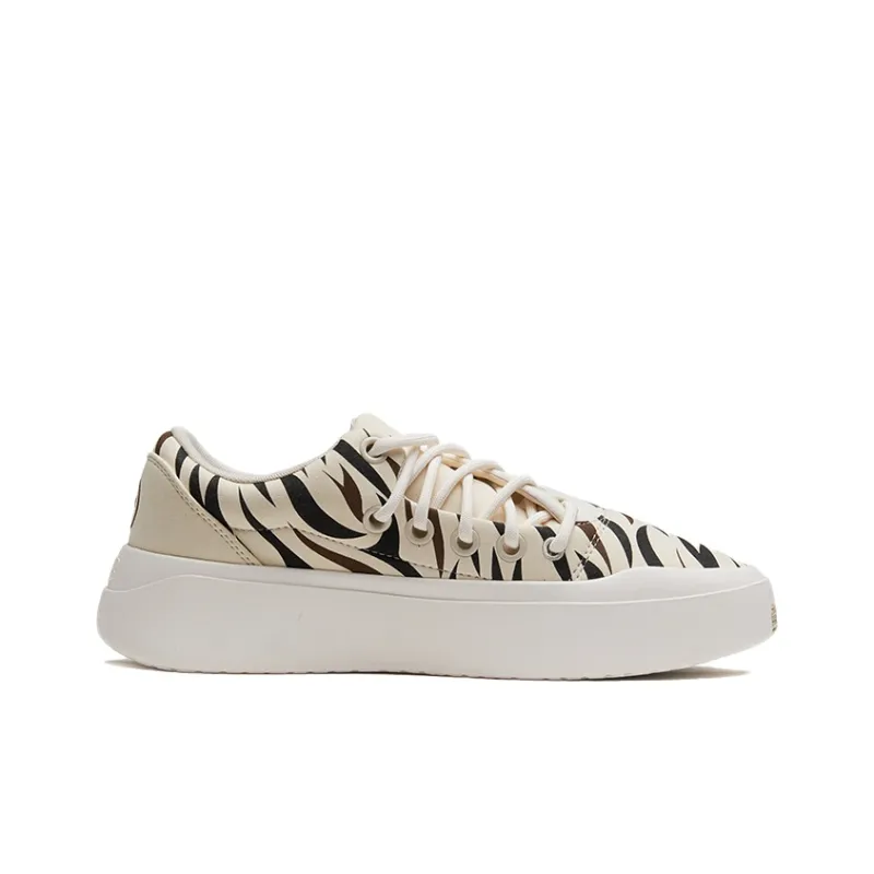 MEDRIA x Senzubean Coverage Warm Slip Resistant Cushioning Wear Resistant Low Top Skateboard Shoes Unisex Zebra Print-1