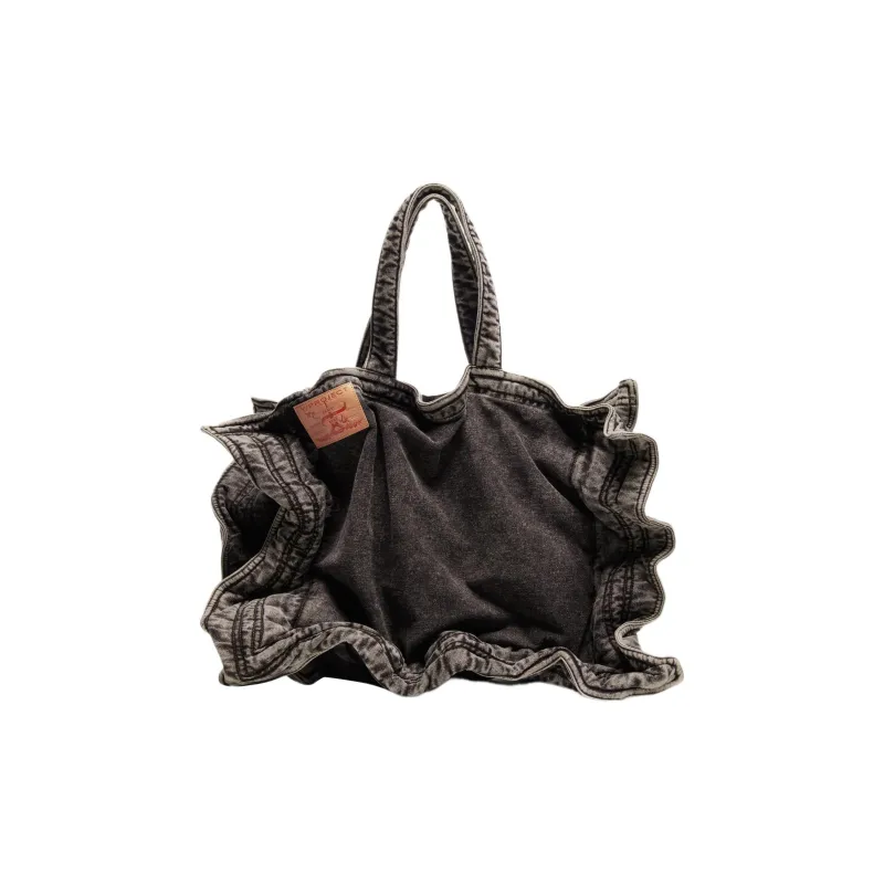 YProject Denim Handbag Women's Black Gray Color-0