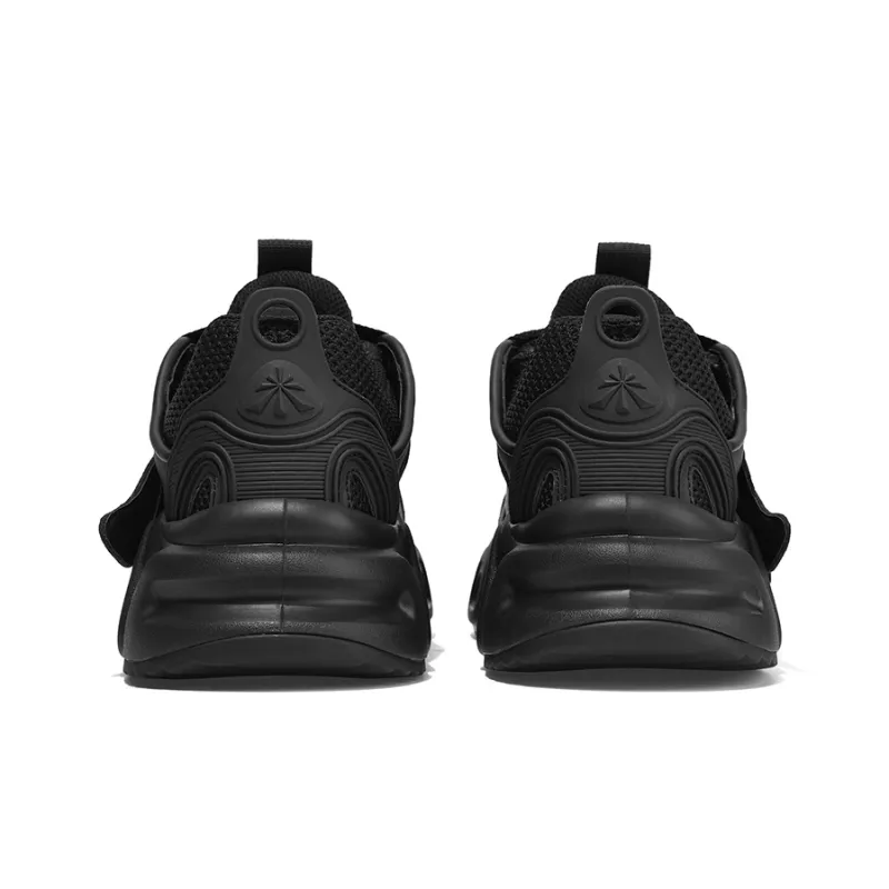 Masongarments Storm 3 Wear Resistant Breathable Height Increasing Low Top Chunky Sneakers Unisex Obsidian Black-2