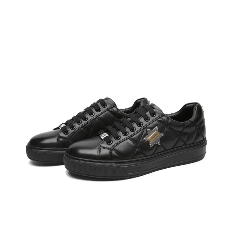 CROWN Low Top Skateboard Shoes Men's Black-2