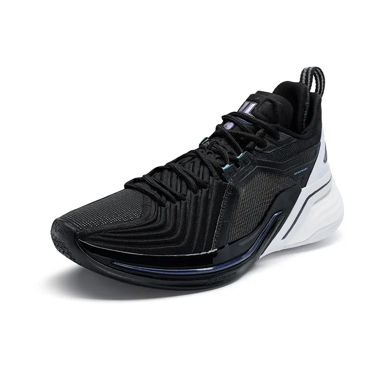 XTEP Jeremy Lin Three Generations JLIN3 Wear Resistant Low Top Basketball Shoes Men's Black White-1