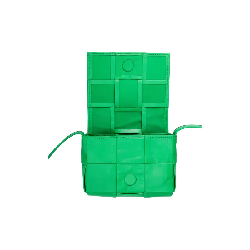Bottega Veneta With Calfskin Small Block Small Square Bag, Shoulder Bag, Crossbody Bag Mini Men's Parrot Green-6