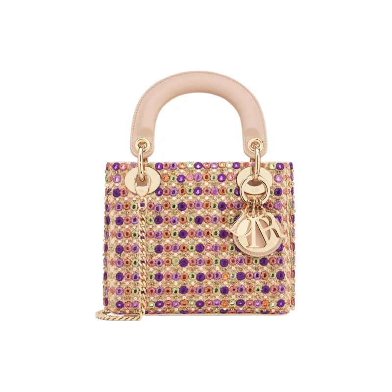 DIOR Lady Dior Satin Lady Dior Bag, Shoulder Bag, Crossbody Bag, Handbag Mini Women's Multicolor-0