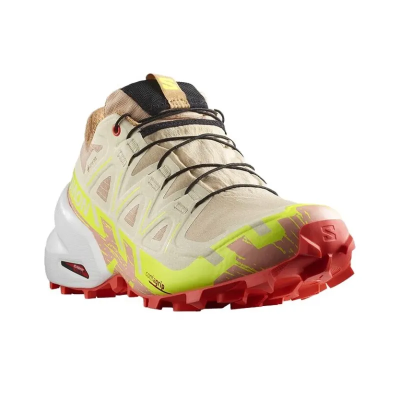 SALOMON Speedcross 6 Cushioned Wear-Resistant Lightweight Low-Top Trail Running Running Shoes Women's Light Brown-1