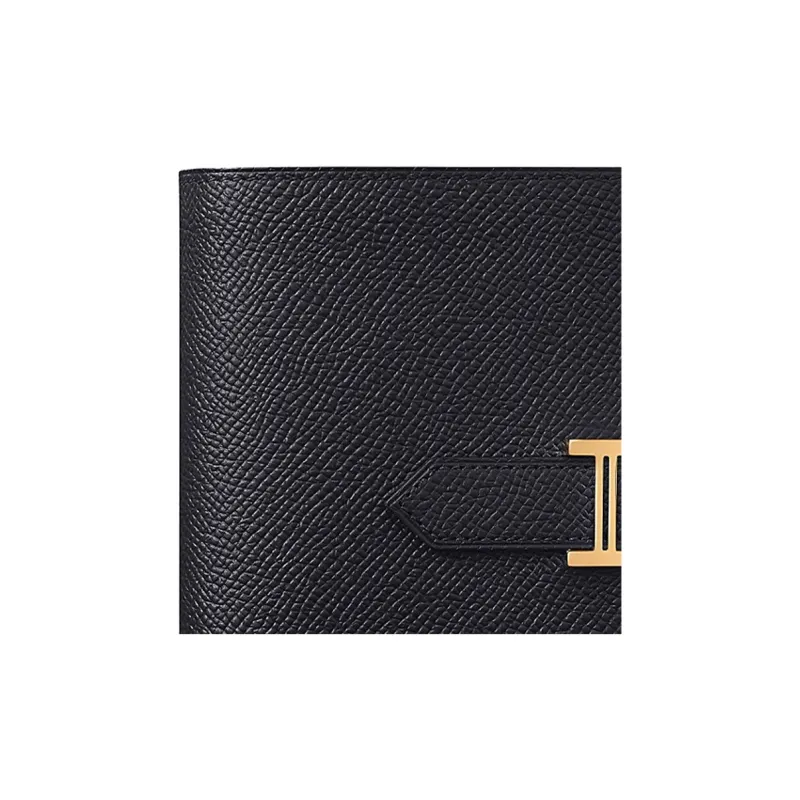HERMES Bearn Epsom Calfskin Short Wallet Unisex 76 Bleu Indigo Indigo-2