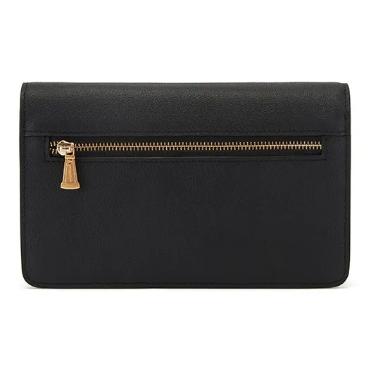 AQUASCUTUM Embossed Cow Leather Crossbody Bag Shoulder Bag Backpack Women's Brown & Black-1
