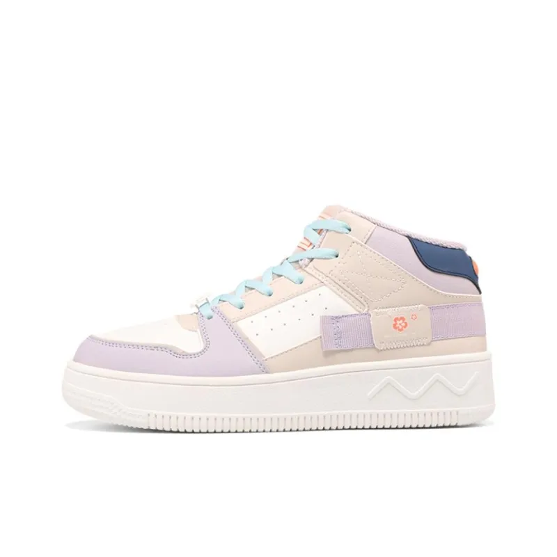 361° Coverage Warm Slip Resistant High Top Skateboard Shoes Women's Oat Milk-0