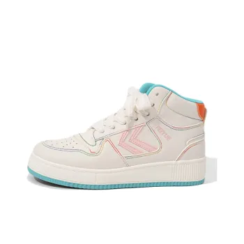 Feiyue Anti Slip Wear Resistant High Top Skateboard Shoes Women's Beige Pink