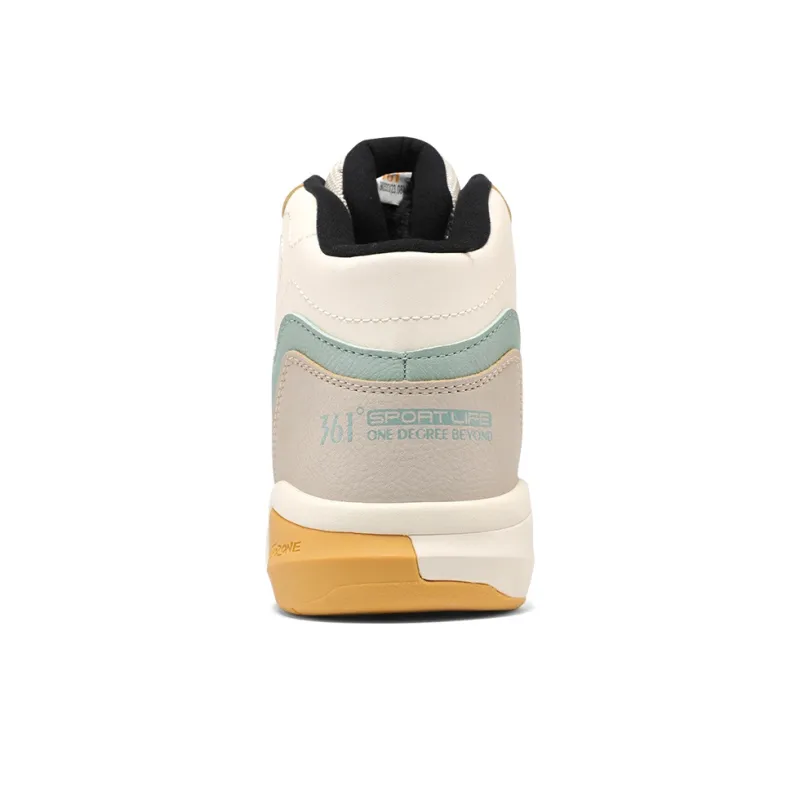 361° Winter Syndrome Warm Slip Resistant Cushioning Wear Resistant High Top Skateboard Shoes Men's Wheat Brown-2