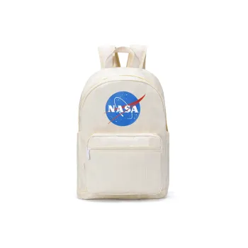 DRACONITE NASA Polyester Backpack Regular Unisex Milk Tea White