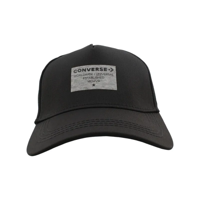 Converse Fabric, Synthetic Fiber Baseball Caps Unisex Black-1