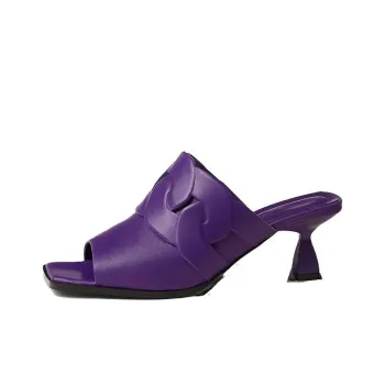 HERMES Hanna Slide Slippers Women's Purple