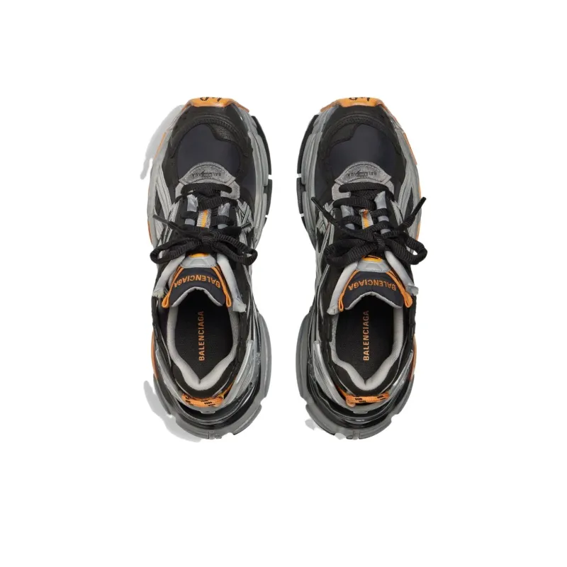 Balenciaga Low Top Casual Shoes Men's Gray Orange-3