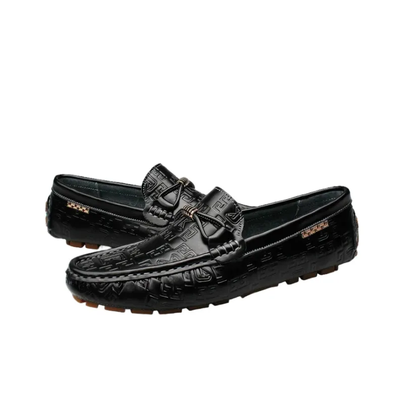 CKVUSAMG Gommino Loafers Men Black/White/Blue-18