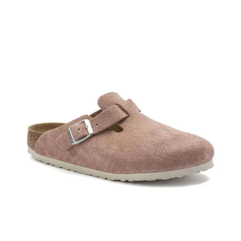 Birkenstock Boston Soft Footbed Suede Leather Narrow Fit 'Pink Clay' Women's-2