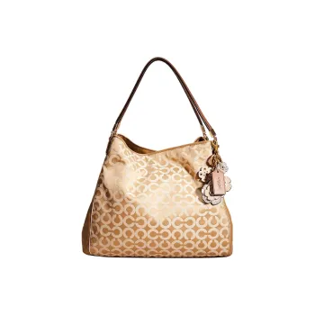 COACH Phoebe Fabric Hobo Bag Handbag Shoulder Bag Women's Gold