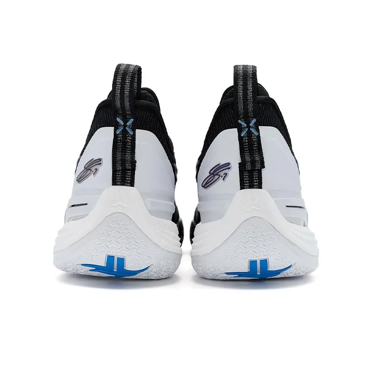 XTEP Jeremy Lin Three Generations JLIN3 Wear Resistant Low Top Basketball Shoes Men's Black White-4