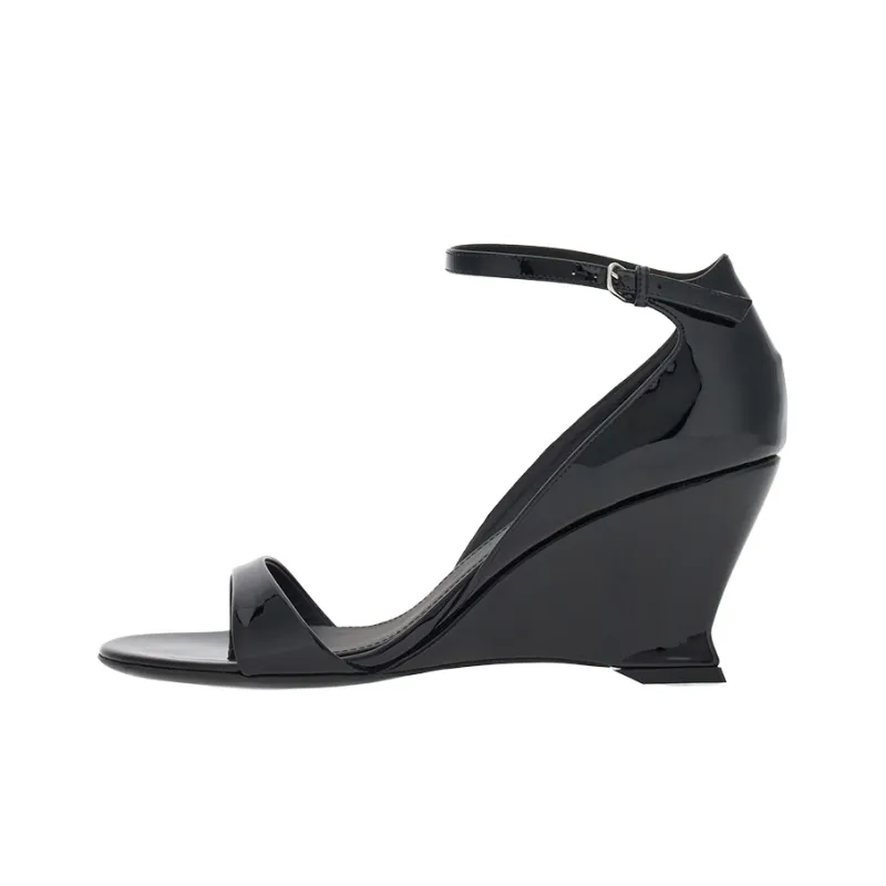 FERRAGAMO 100mm Patent Leather Sandals-0