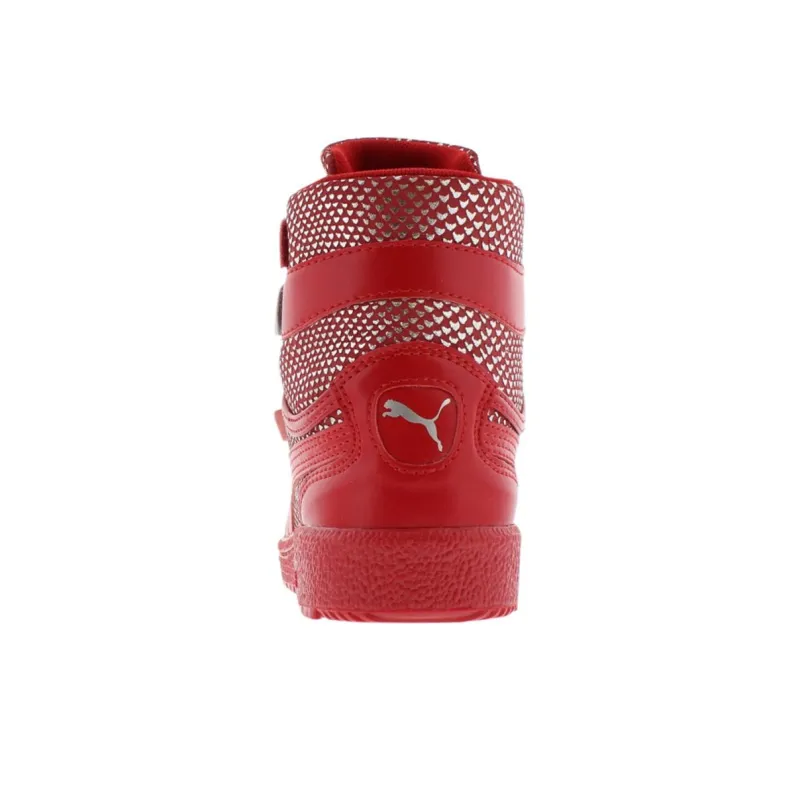 PUMA Sky 2 Slip-Resistant High-Top Skateboard Shoes Women's Red-2