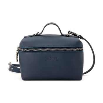 LONGCHAMP Le Pliage Xtra Cow Leather Handbag Shoulder Bag Crossbody Bag Mini Women's Navy