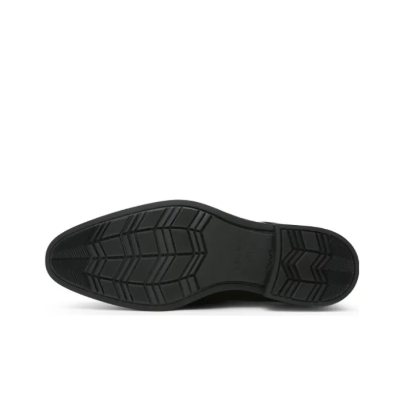 CROWN Dress Shoes Men Low Top Black-4