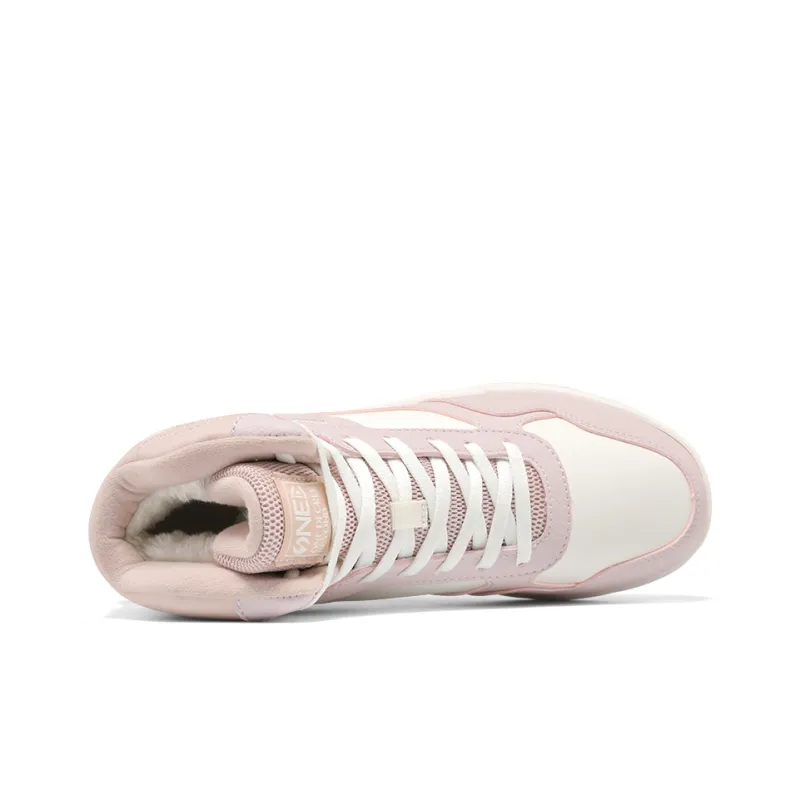 361° Winter Syndrome High Top Skateboard Shoes Women's Pink White-2
