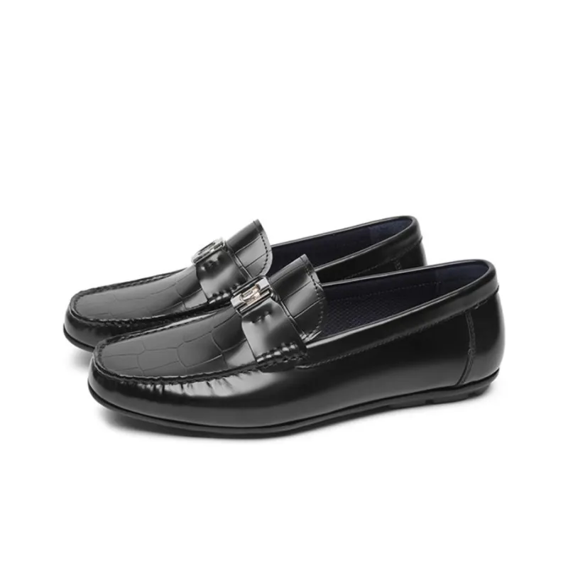 CROWN Loafers Men's Black One Yard Larger-1
