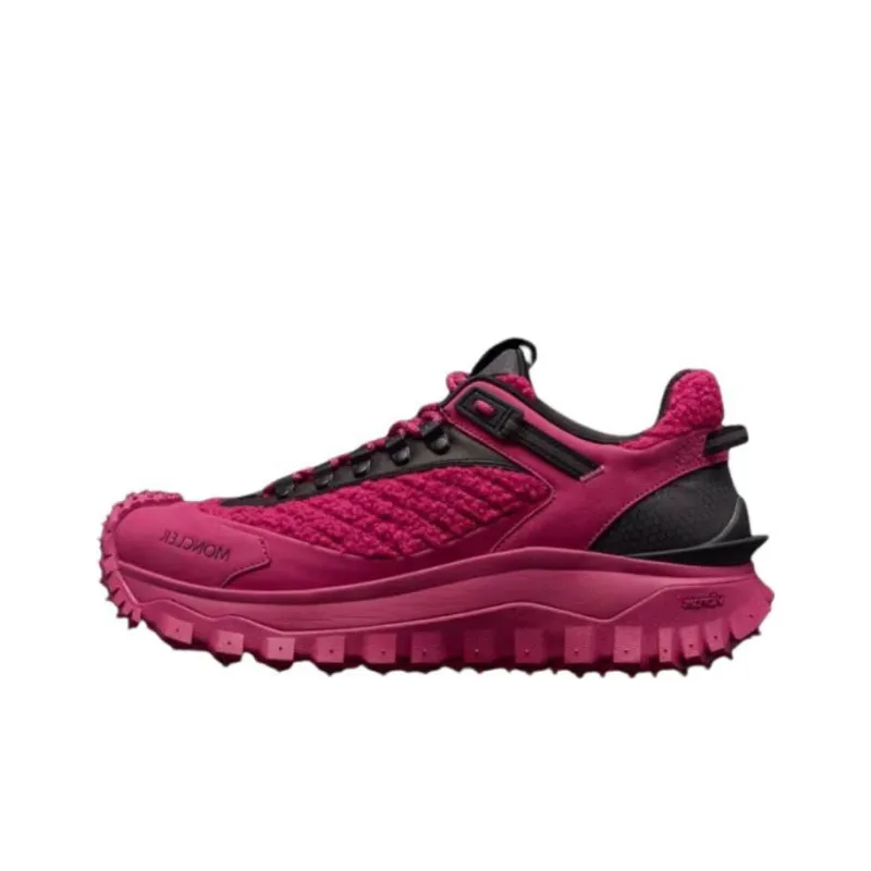 Moncler Trailgrip Low Top Casual Shoes Men's Black Pink-0