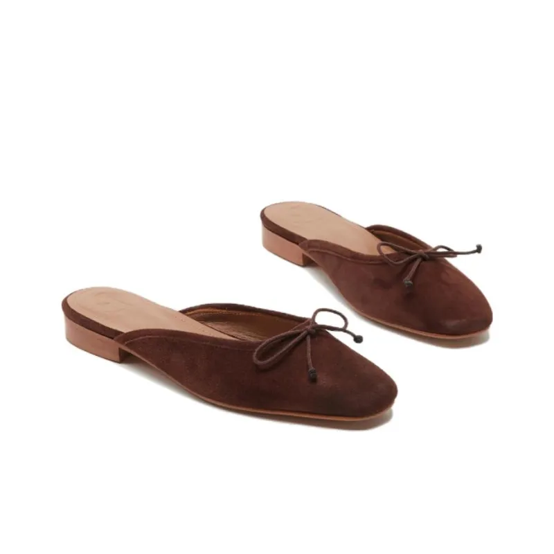 FLATTERED Malva Closed Toe Slippers 1.5cm Women's Brown-1