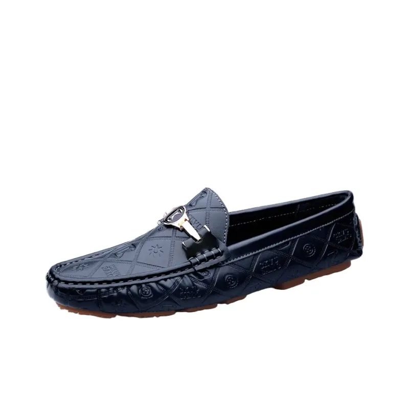 CKVUSAMG Gommino Loafers Men Black/White/Blue-1